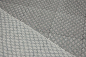 Graceful Blooms Block Printed Pure Linen in Gray Floral Design Fabric - RIVA