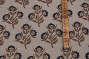 Handmade block print, thick linen 58" wide, linen fabric for pillows, cushions, curtains and table cloth - BAELPATRA