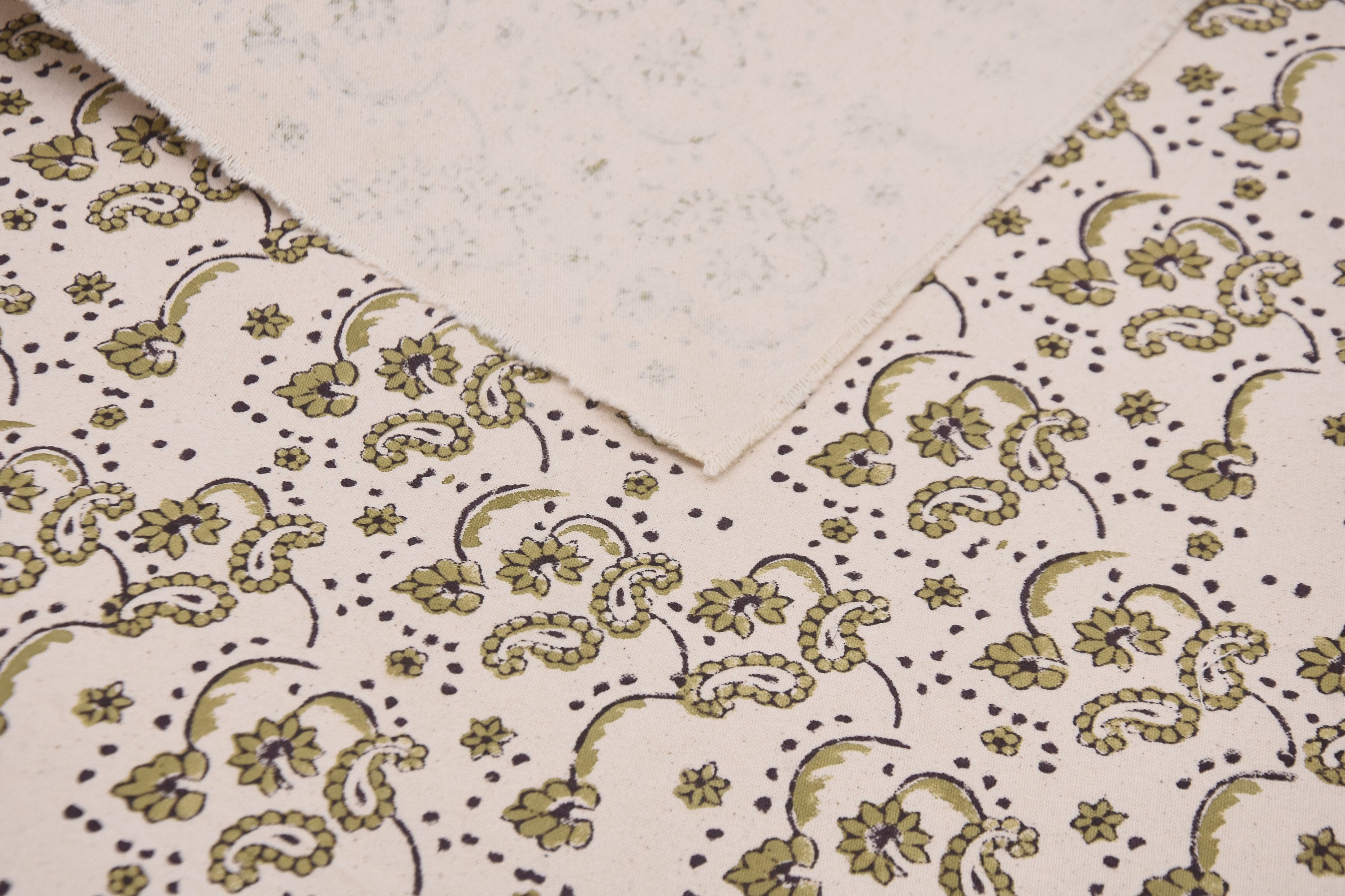 Thick cotton 44" wide fabric, cushion fabric, hand block print, Indian handmade art, windowpane, farmhouse decor - SAJAWAT
