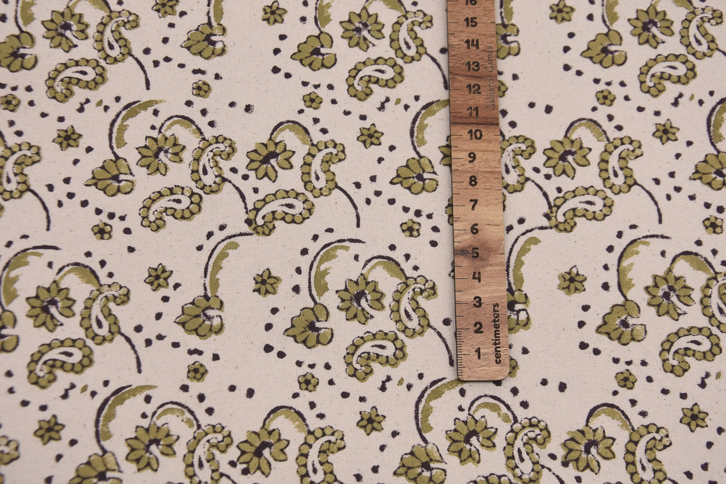 Thick cotton 44" wide fabric, cushion fabric, hand block print, Indian handmade art, windowpane, farmhouse decor - SAJAWAT