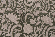 Hand block print , duck canvas 50" wide, table runners and cushion cover, linen fabric, window curtains - KUNDANVAN