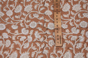 Cotton fabric, pillow and cushions fabric, window curtains, duck canvas 50" wide, block print linen, durable linen - HIMACHAL