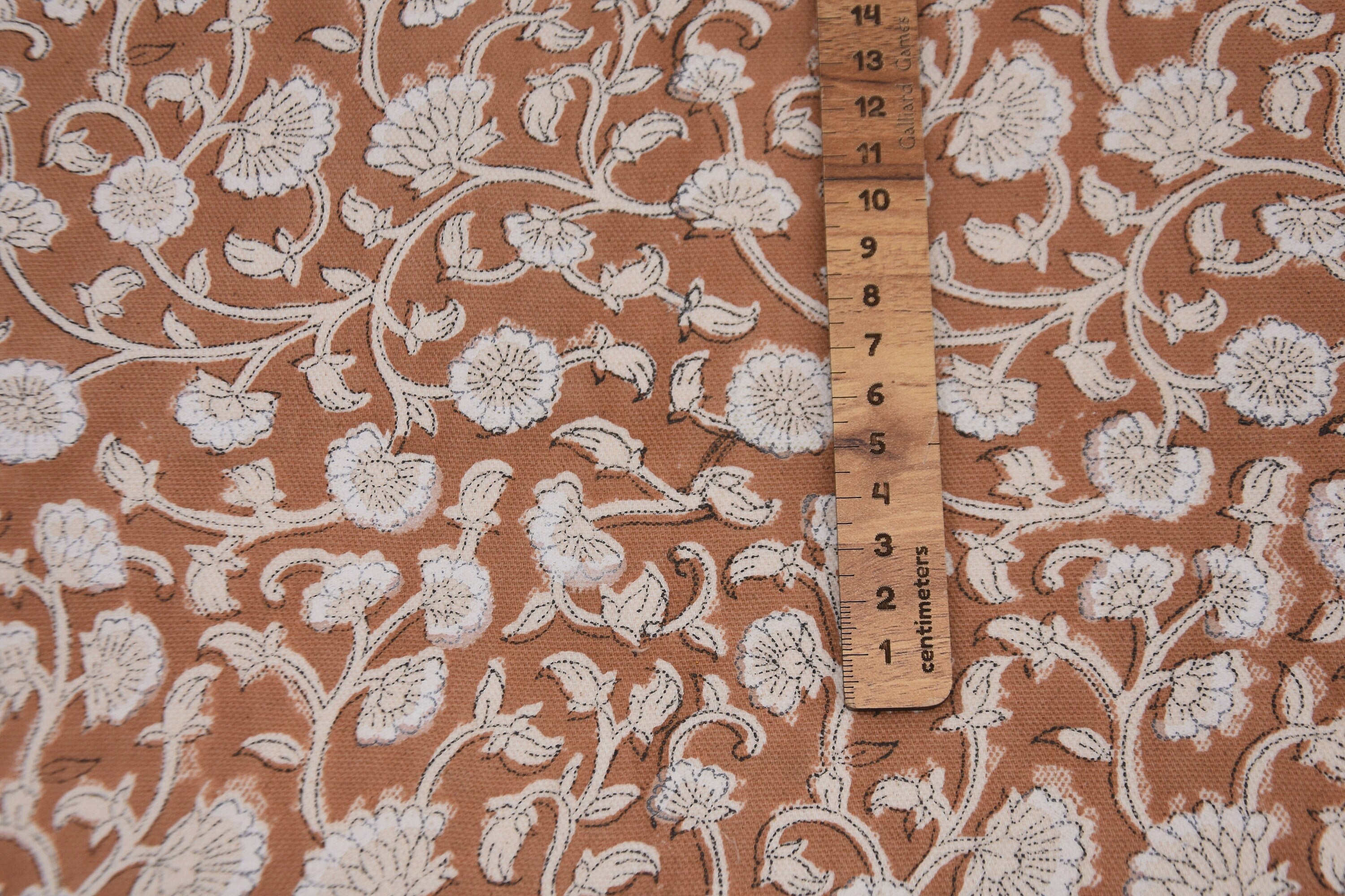 Cotton fabric, pillow and cushions fabric, window curtains, duck canvas 50" wide, block print linen, durable linen - HIMACHAL