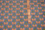 Block print pure linen 58" wide fabric for curtains, pillows, cushions, and drapes, Indian handmade art  - TITLEE
