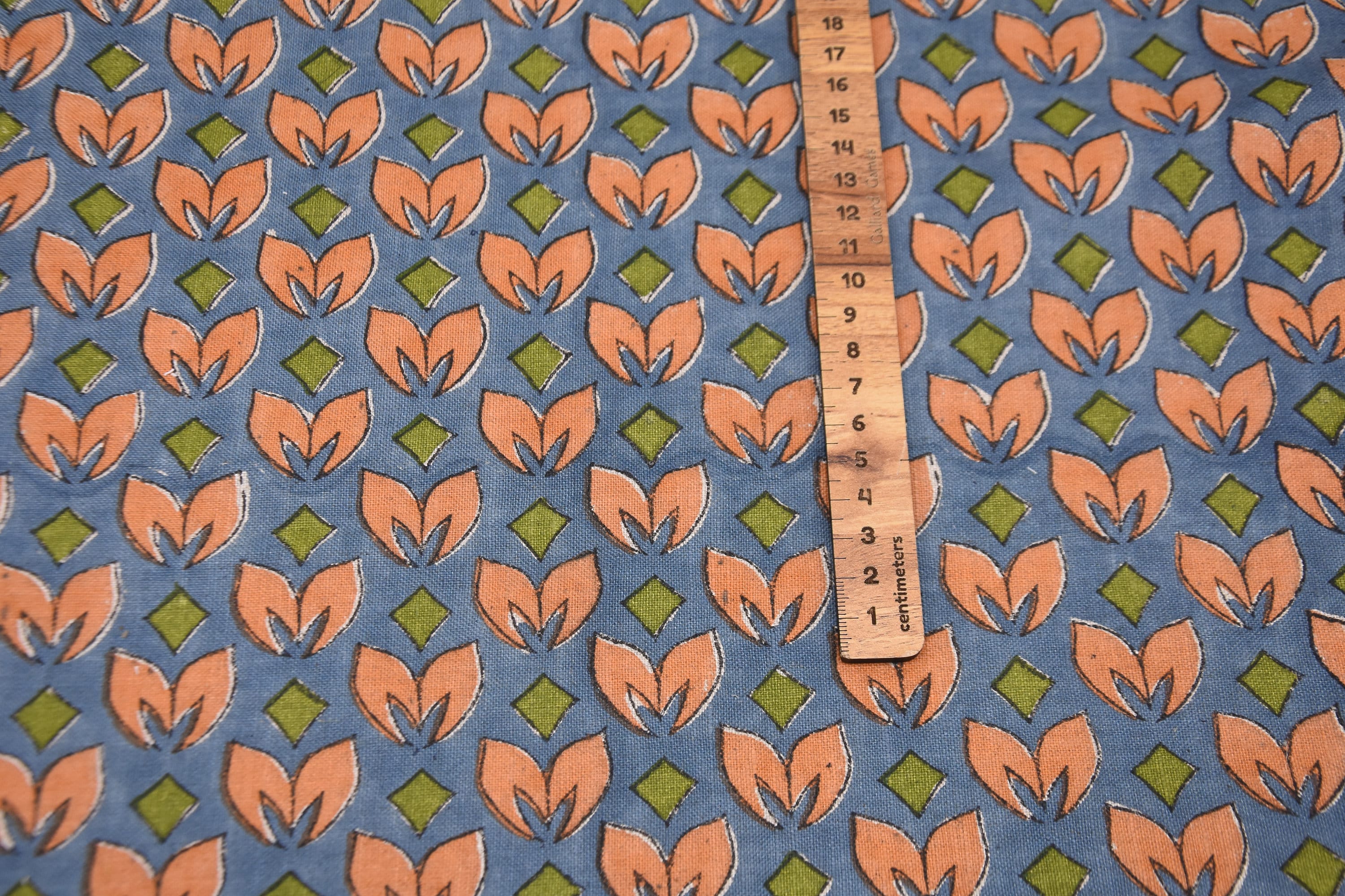 Block print pure linen 58" wide fabric for curtains, pillows, cushions, and drapes, Indian handmade art  - TITLEE