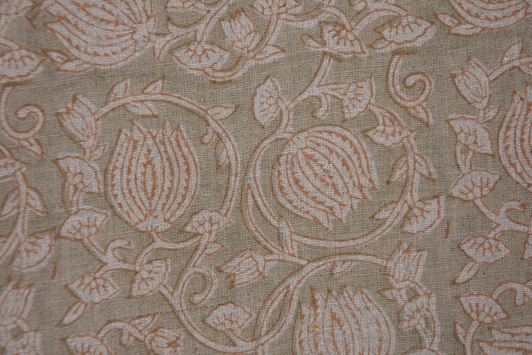 Hand block print pure linen floral handmade art, linen window curtains, pillow cover, cushions, table napkins - 6 KAMAL