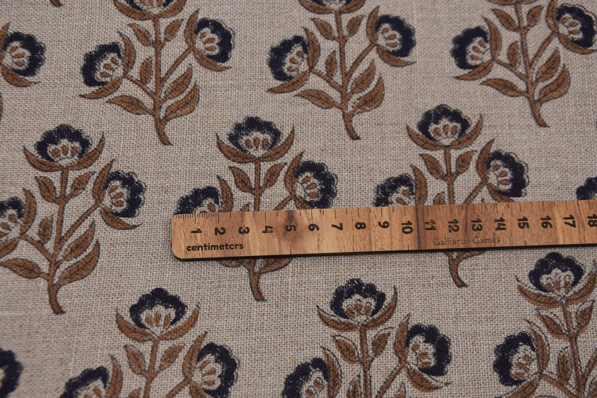 Handmade block print, thick linen 58" wide, linen fabric for pillows, cushions, curtains and table cloth - BAELPATRA