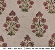 Fabric pillows and cushion, natural linen blend, 58" wide linen fabric window curtains, drapery fabric, tablecloth - Morpankh