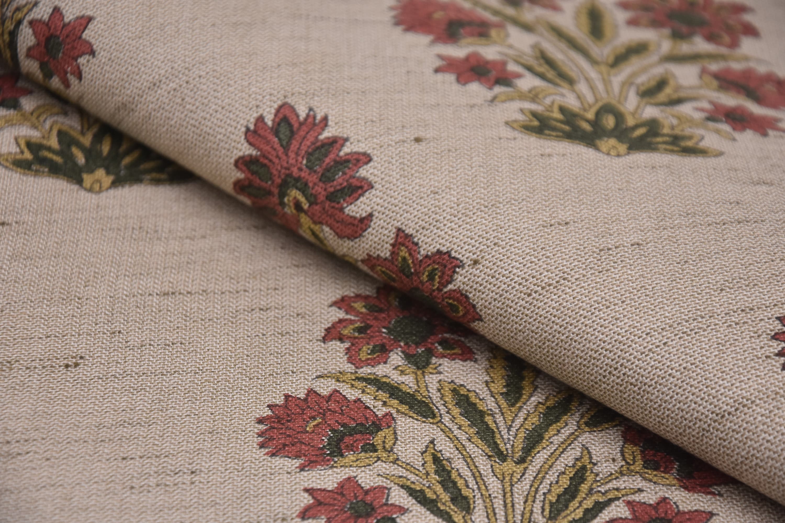 Fabric pillows and cushion, natural linen blend, 58" wide linen fabric window curtains, drapery fabric, tablecloth - Morpankh