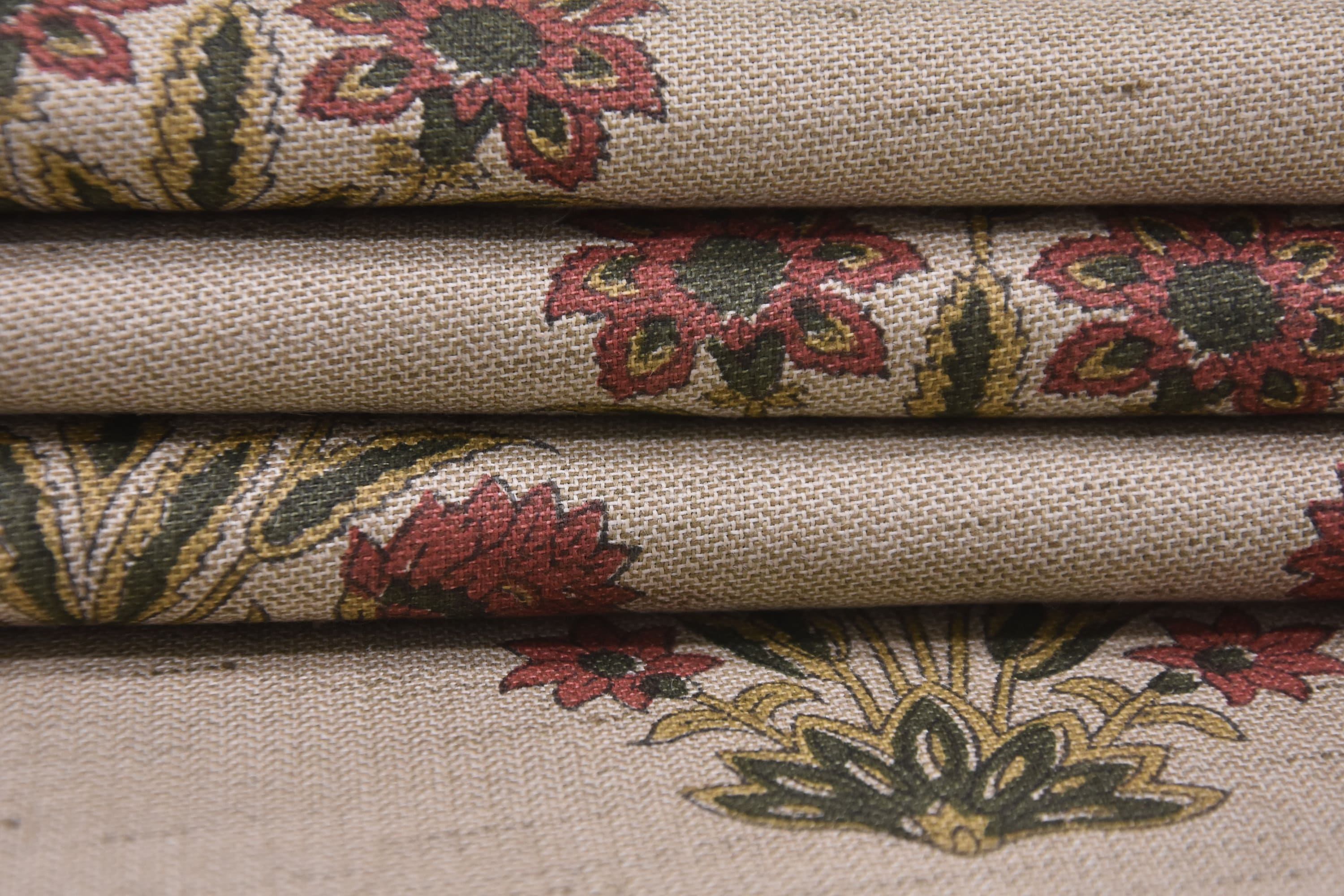 Fabric pillows and cushion, natural linen blend, 58" wide linen fabric window curtains, drapery fabric, tablecloth - Morpankh