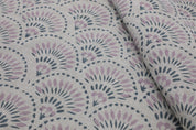 Thick linen pure 58" wide fabric for boho decor, sofa cover, curtains, cushion, handmade floral art - SHUBHARAMBH