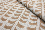 Hand printed cushion and pillow cover, thick linen pure fabric, striped pattern print curtains - GARUD