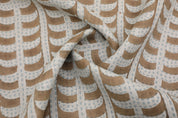 Hand printed cushion and pillow cover, thick linen pure fabric, striped pattern print curtains - GARUD