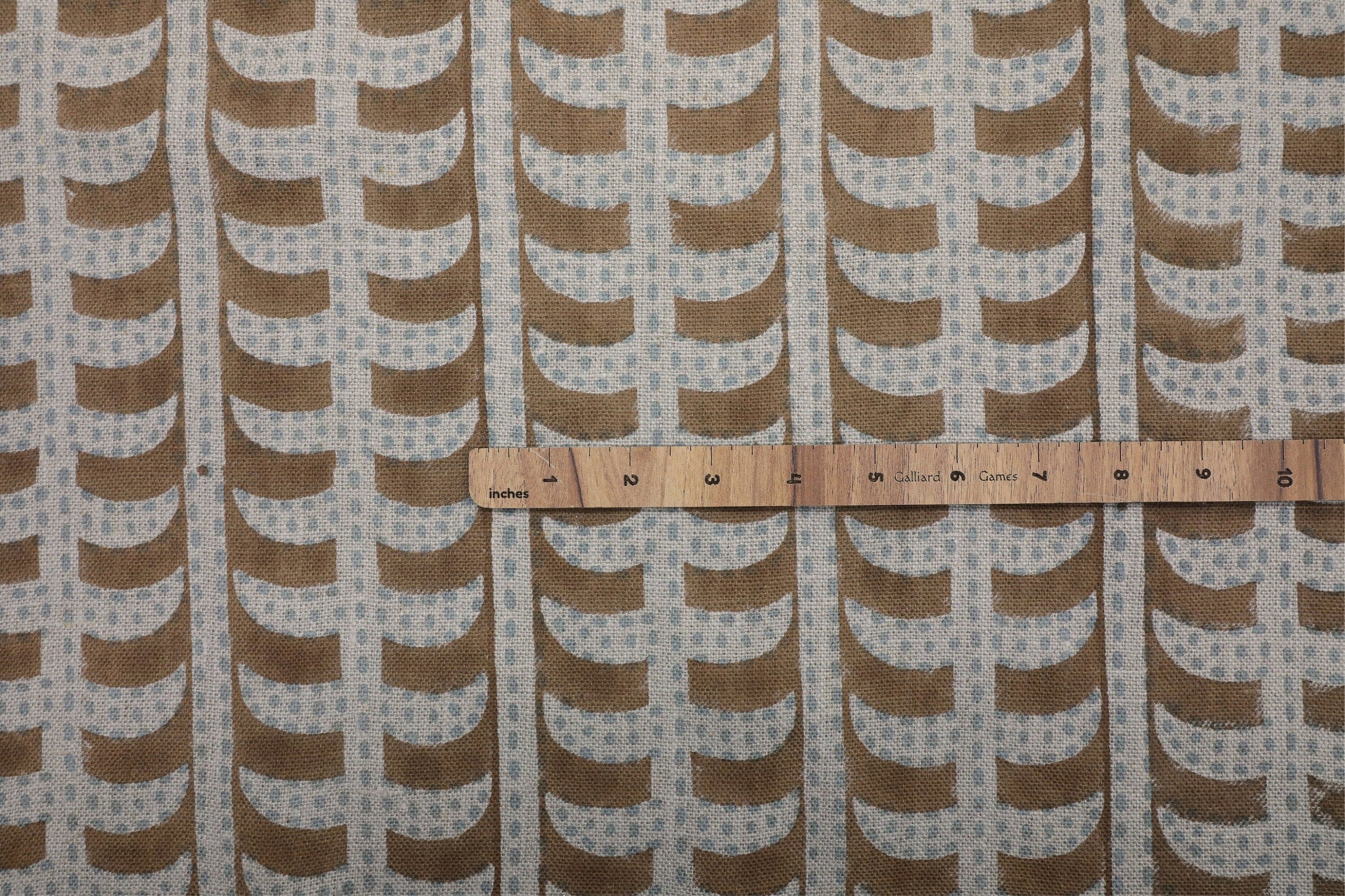Hand printed cushion and pillow cover, thick linen pure fabric, striped pattern print curtains - GARUD