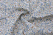 Handmade block print fabric for cushions, pillow, lampshade and curtains, Indian clothing fabric - HIMACHAL