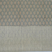 Handcraft Block Printed Throw Boho Green Floral Thick Linen Fabric For Curtains - KHUSHBU