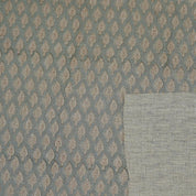 Handcraft Block Printed Throw Boho Green Floral Thick Linen Fabric For Curtains - KHUSHBU