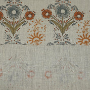 Rose Block Print Thick Linen fabric - VANSHIKA