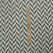 Block Printed Natural Linen Blend Striped Fabric for Curtains and Roman Shades - STRIPE SCALE