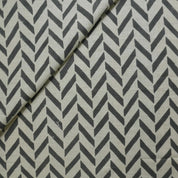 Block Printed Natural Linen Blend Striped Fabric for Curtains and Roman Shades - STRIPE SCALE