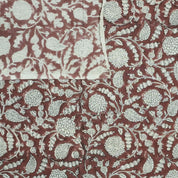 HANDMADE PRINT FABRIC FOR COUCH COVER DRAPERY LINEN, FLORAL HAND BLOCK PRINT, INDIAN FABRIC - GOPI