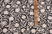 Block print linen fabric, thick cotton 44" wide, Indian fabric, window shades and curtains, durable cotton fabric - CHAKRI