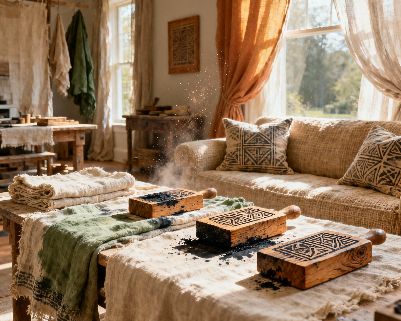 The Artistry of Block Printing on Various Linen Fabrics