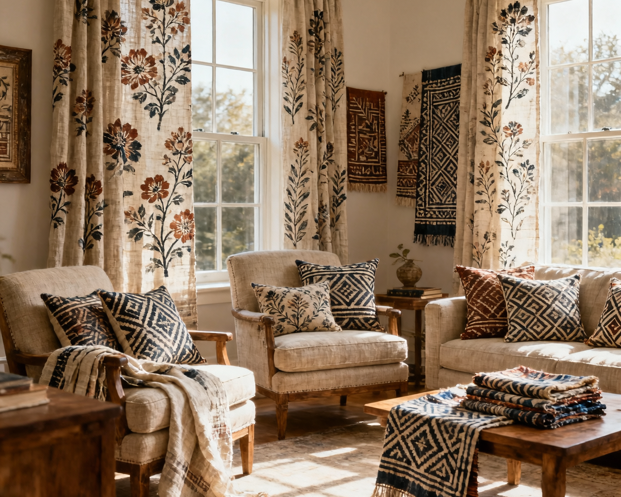 Exploring Different Designs And Patterns In Linen Block Print Fabric