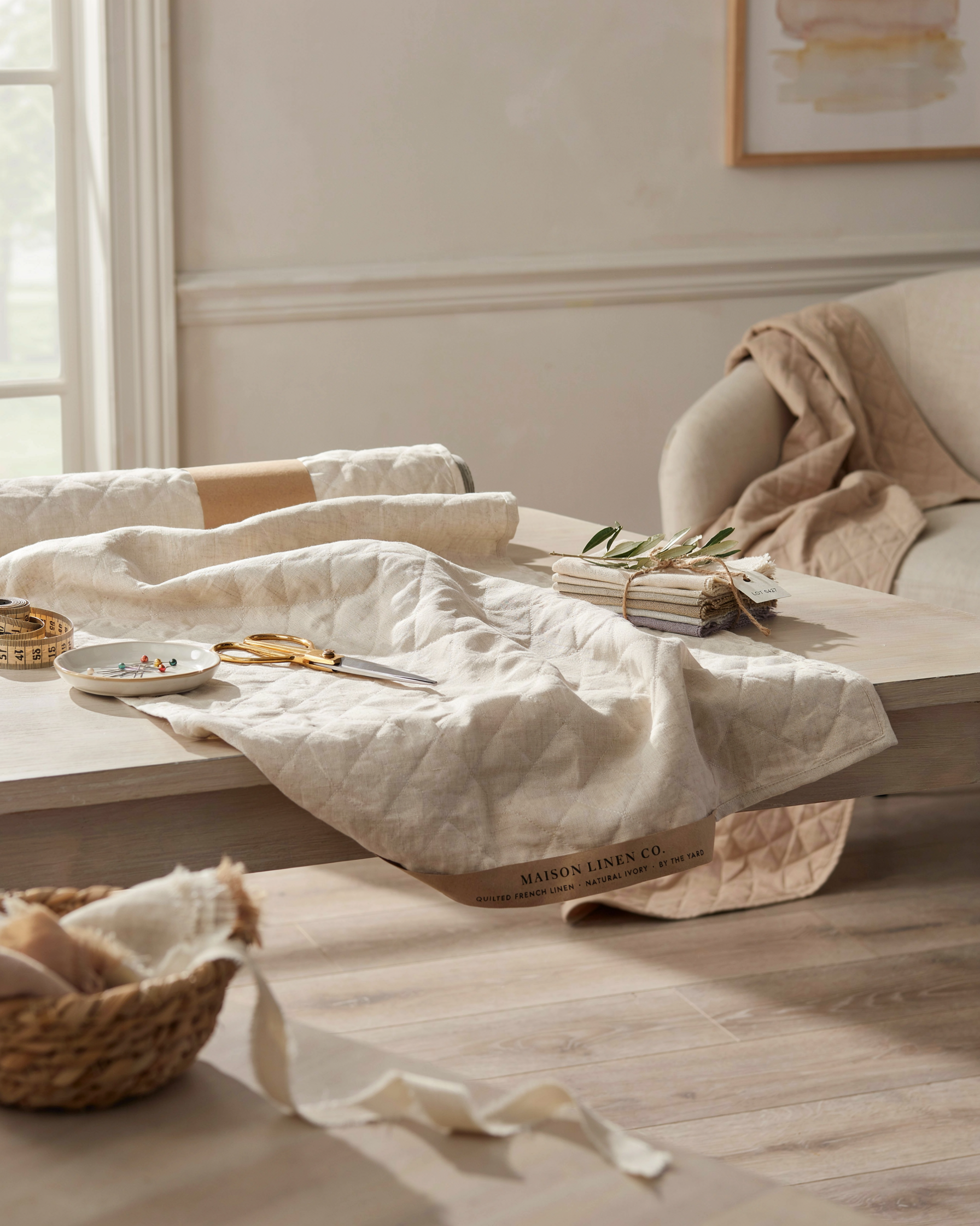 Unveiling the Elegance: Quilted Linen Fabric by the Yard
