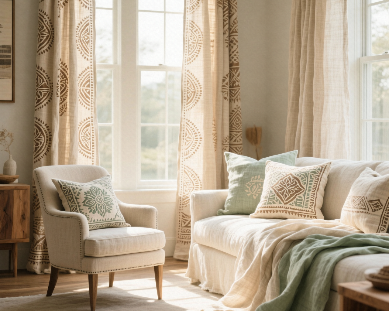 Creating Stylish Home Decor with Linen Block Printed Fabrics