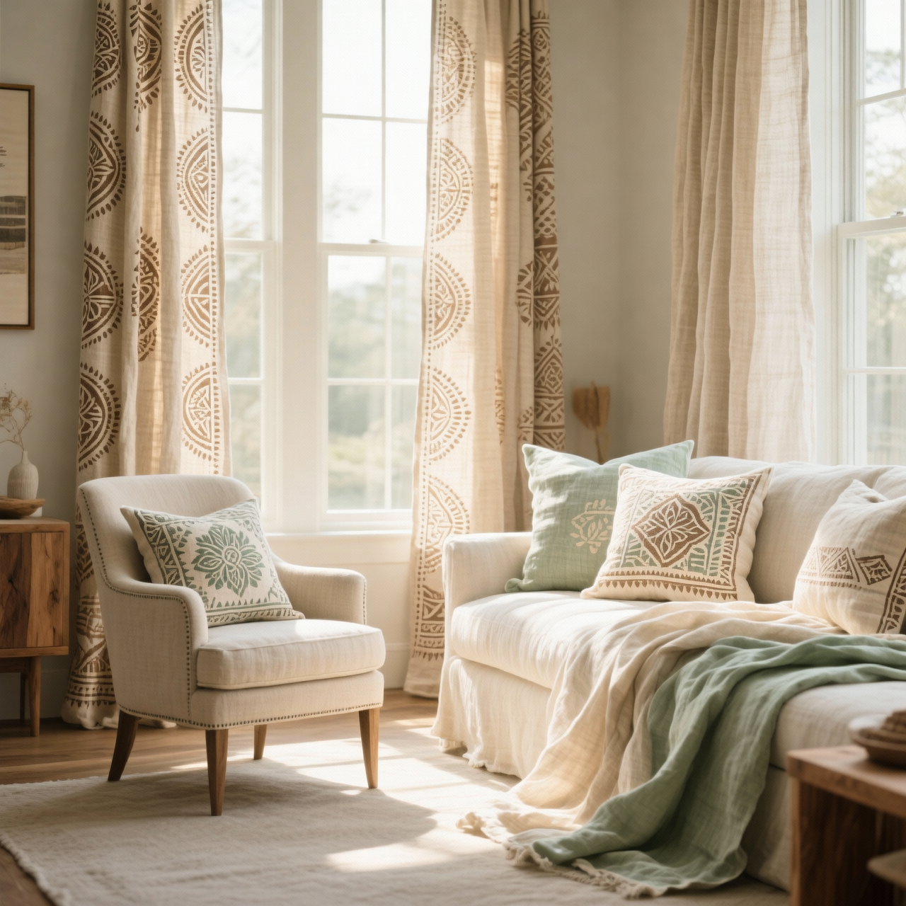 Creating Stylish Home Decor with Linen Block Printed Fabrics