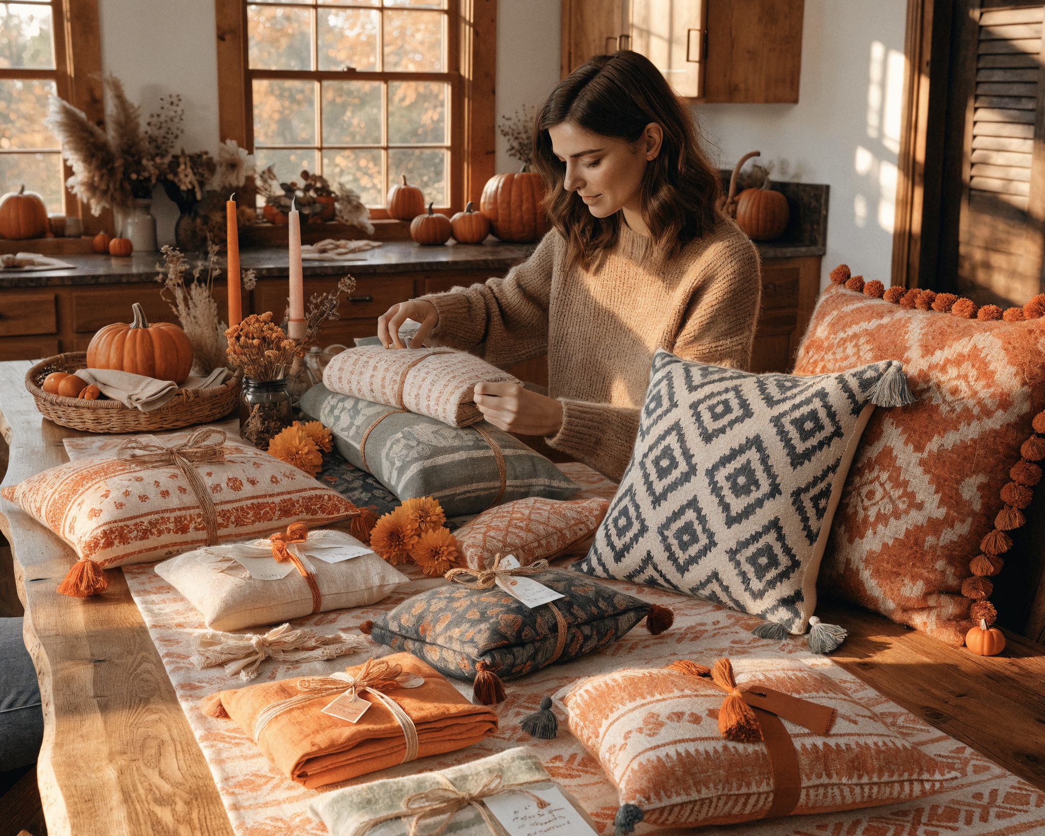 Gifting Ideas: Personalized Block Printed Linen for Fall Occasions