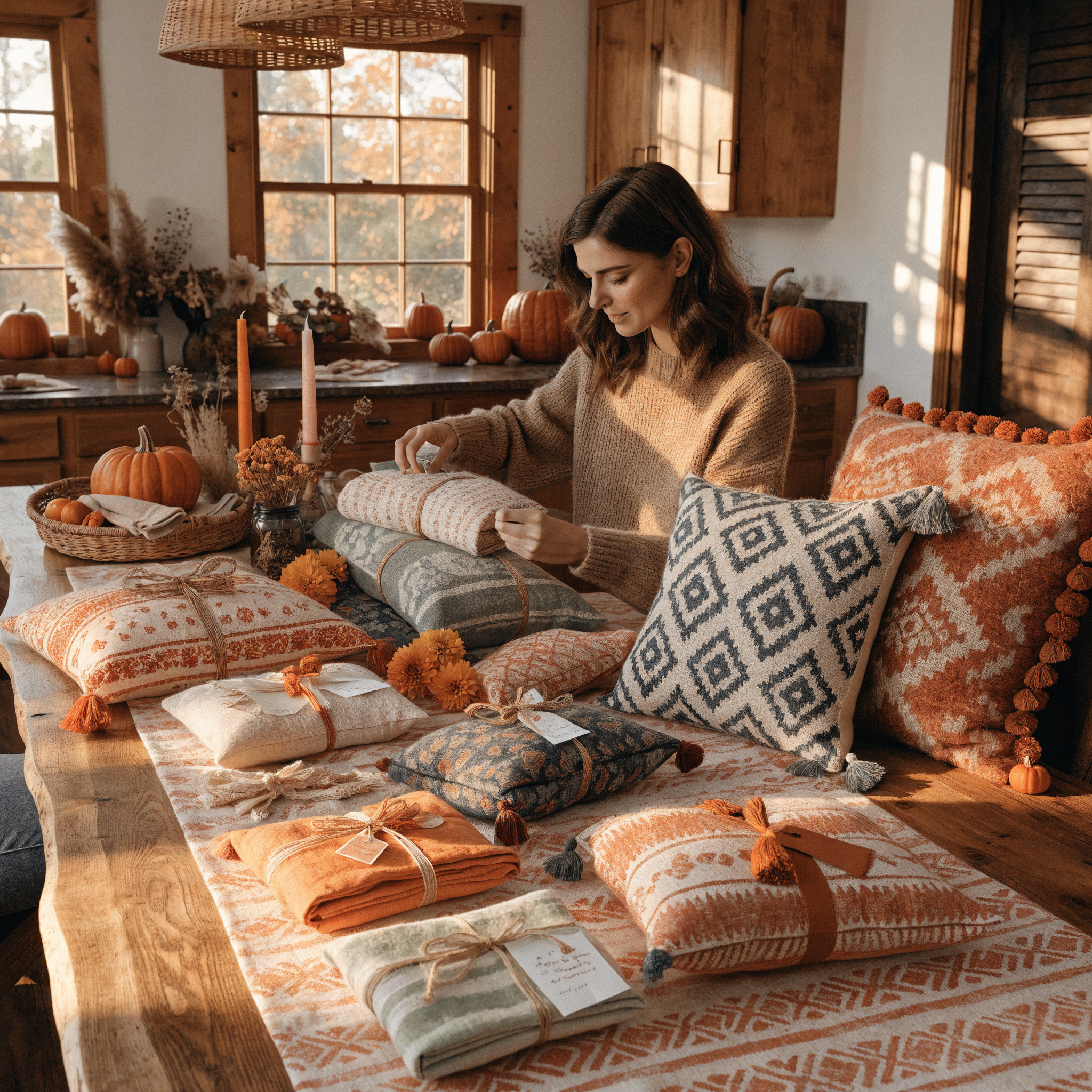 Gifting Ideas: Personalized Block Printed Linen for Fall Occasions