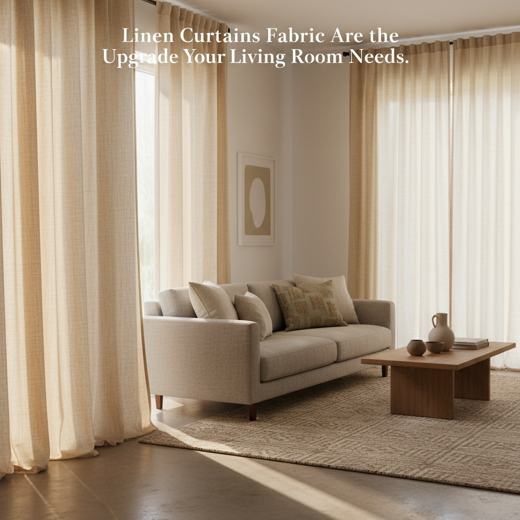 Linen Curtains Fabric Are the Upgrade Your Living Room Needs