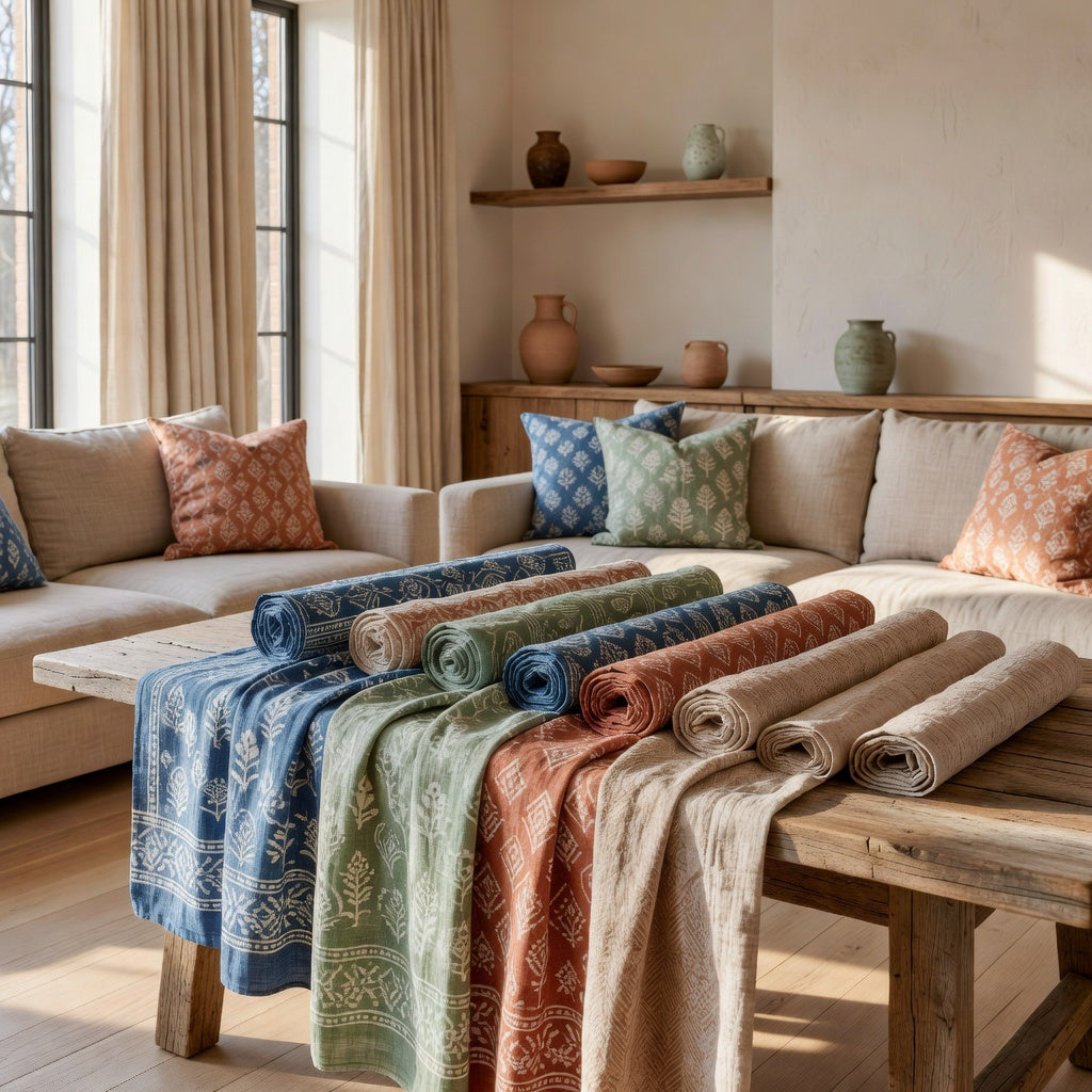 Block Print Linen Fabric by the Yard: Unraveling Elegance