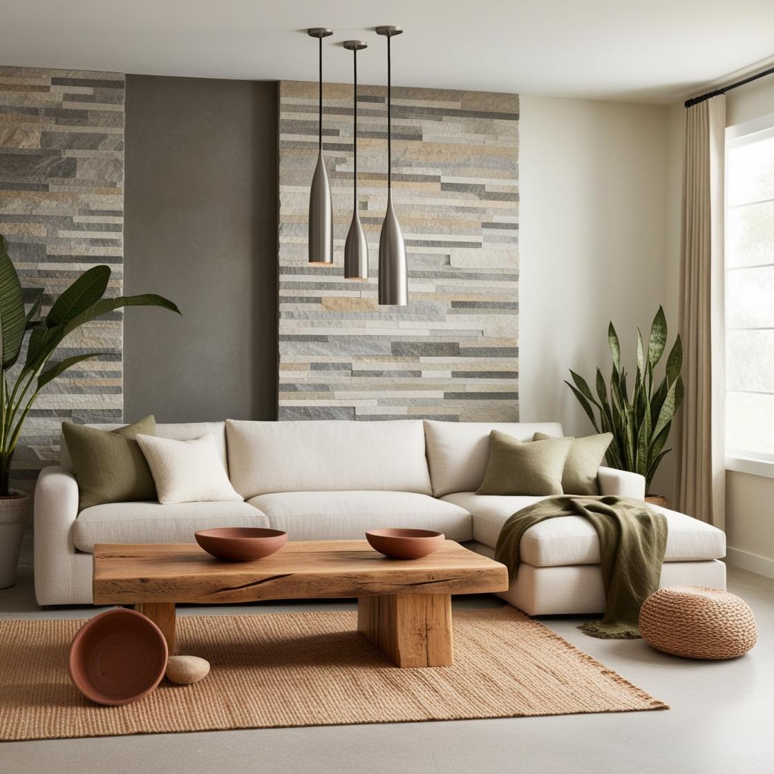 A beautifully styled living room that reflects the inner beauty of nature, not just the outdoors but the emotional comfort and elegance inspired by natural form and function. 