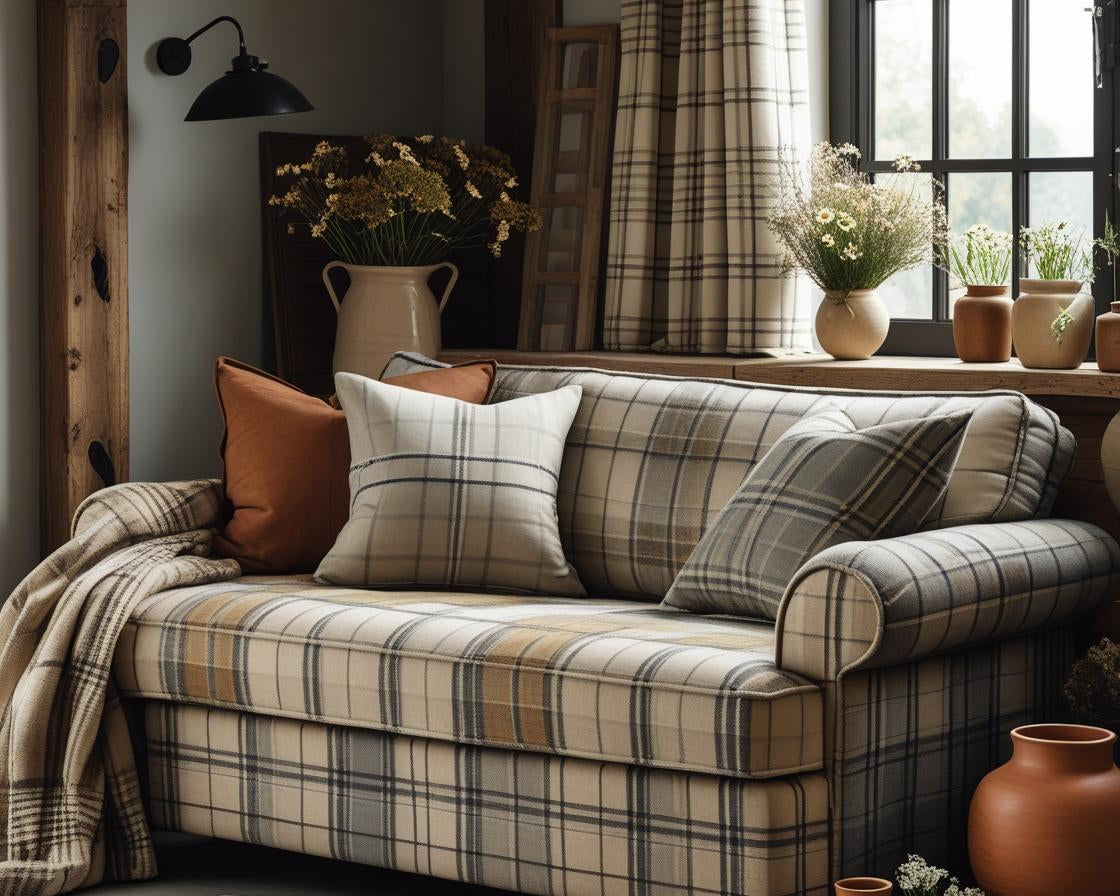 A beautifully styled modern-rustic interior, blending the charm of a countryside cottage with the sophistication of an urban loft.