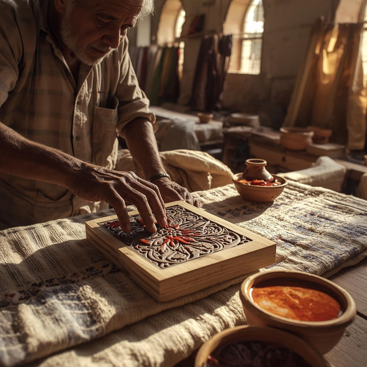 Block Print Linen Fabric by the Yard: Unraveling Elegance