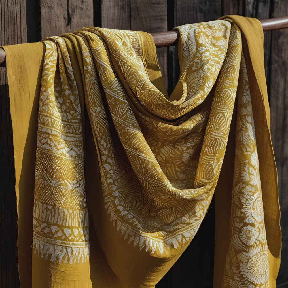 Mustard Yellow Linen Fabric by the Yard.