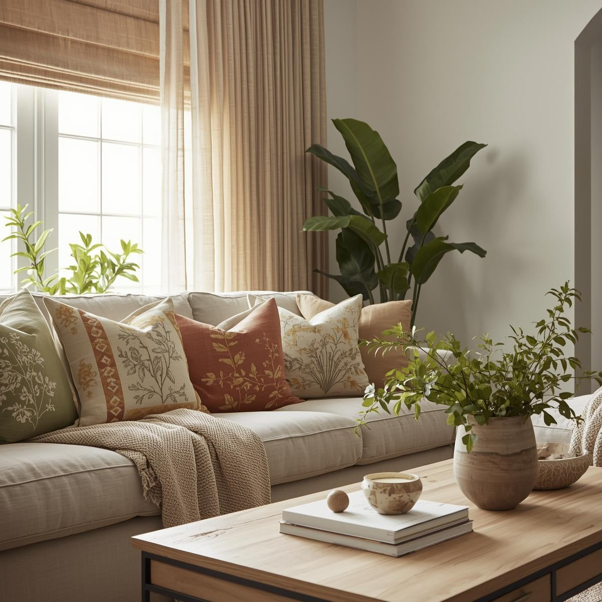 Printed Linen fabric for home decor