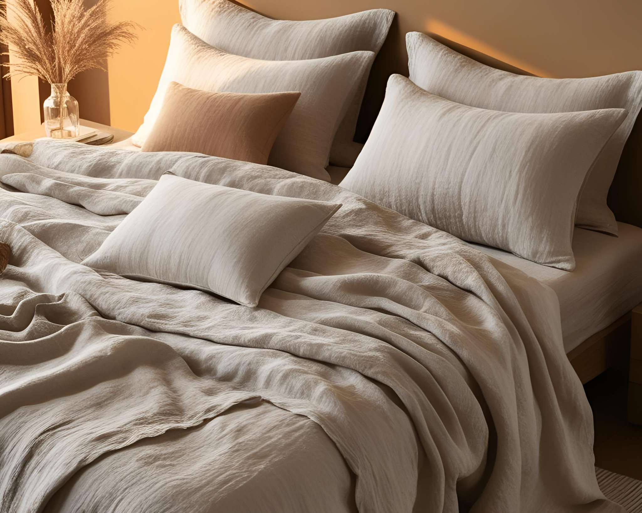 The Art of Built-in Layering Effortlessly bed styling.
