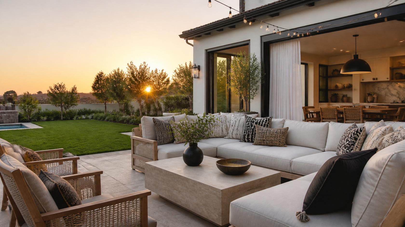 This Outdoor Cushion Fabric Turns Any Backyard into Paradise