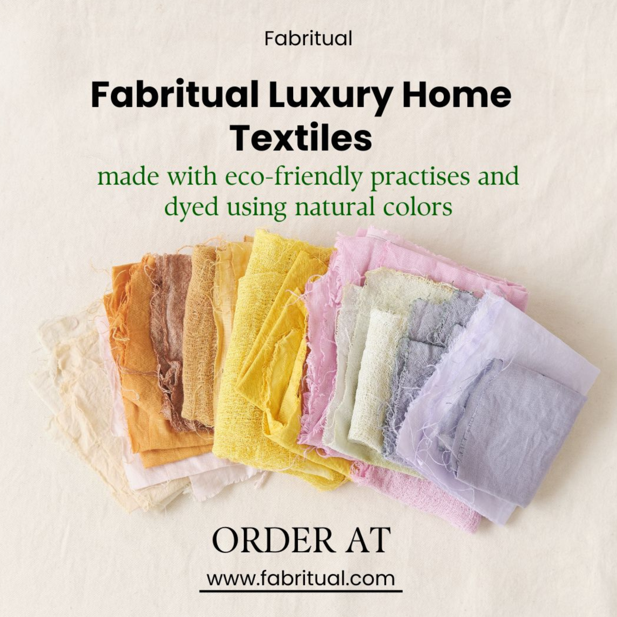 Modern interiors styled with Fabritual luxury home textiles, elegant bedding sets, and designer drapes