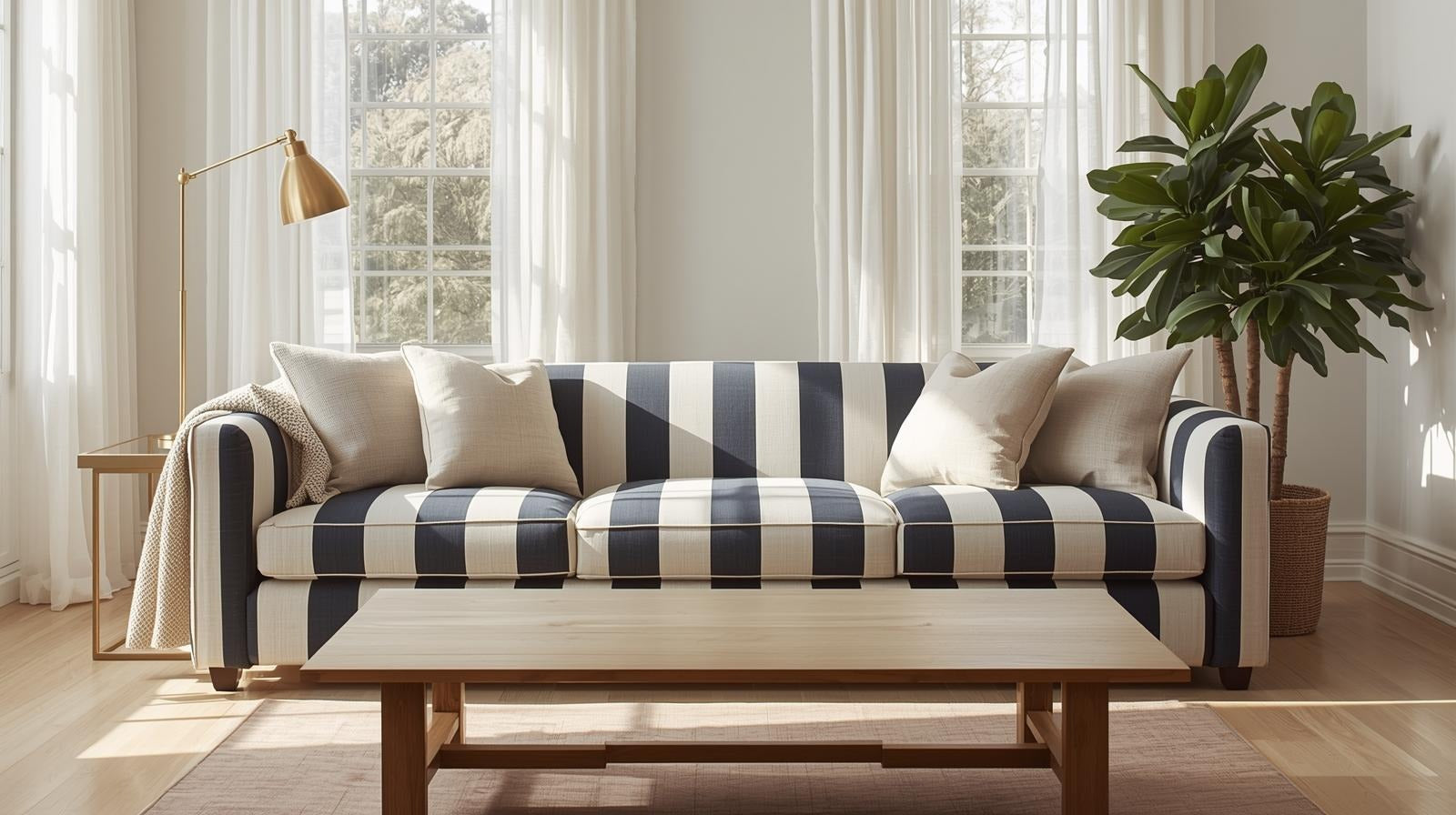 Striped Sofas Are Back—Here’s How to Style Them