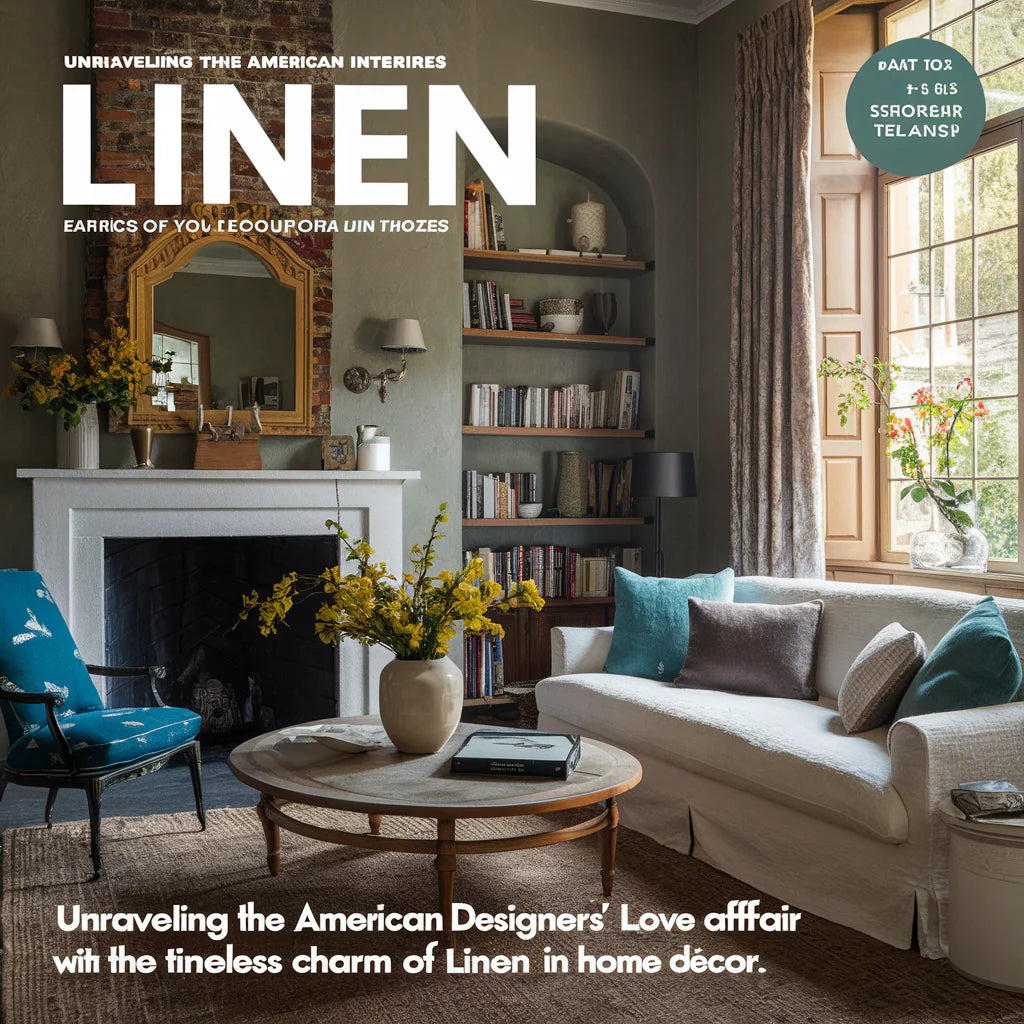 A captivating cover image featuring a beautifully designed living space, showcasing the versatile and elegant use of linen fabrics. 