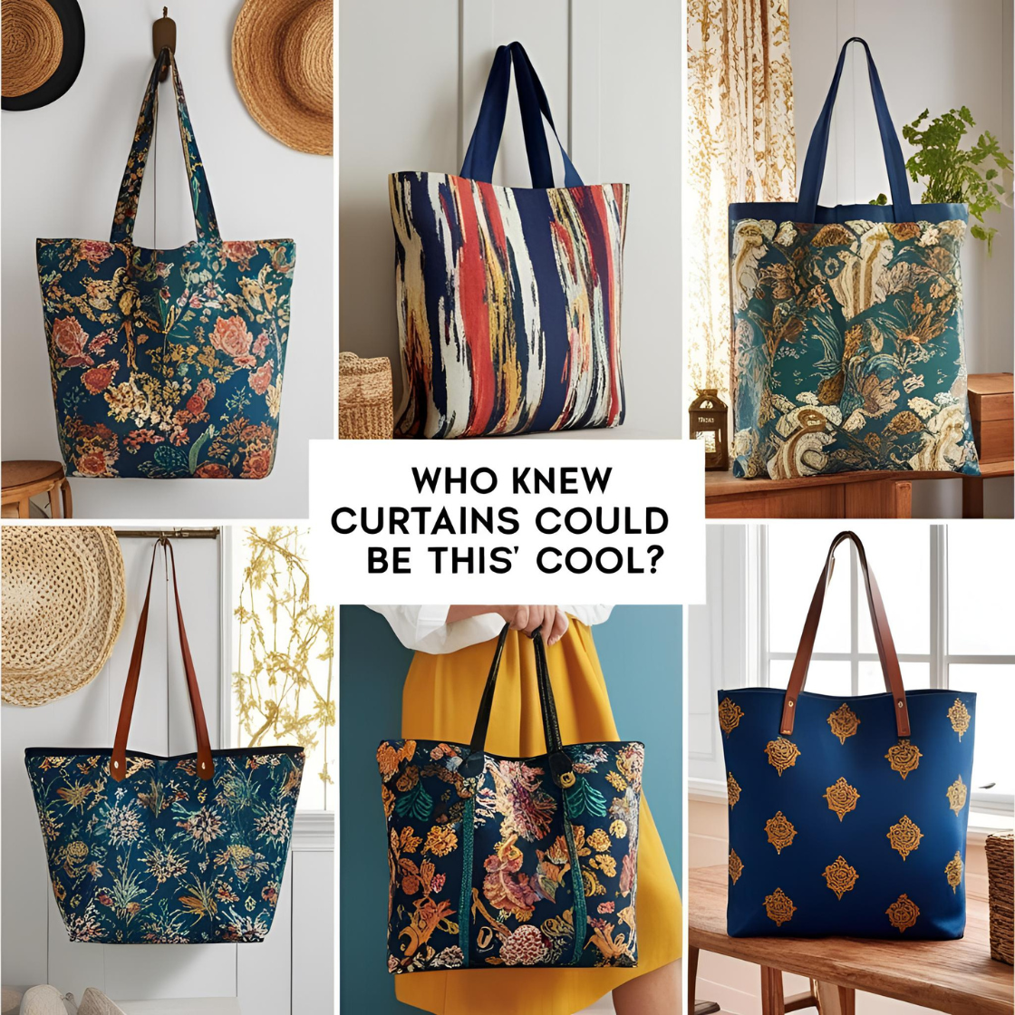From Drapes to Daily Chic: Discover How Trendy Home Décor Fabrics Are Taking Over the Bag Scene in the USA. Explore the Stylish Journey of Block Prints and Textiles Beyond Curtains!