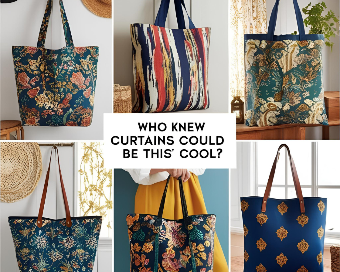 From Drapes to Daily Chic: Discover How Trendy Home Décor Fabrics Are Taking Over the Bag Scene in the USA. Explore the Stylish Journey of Block Prints and Textiles Beyond Curtains!