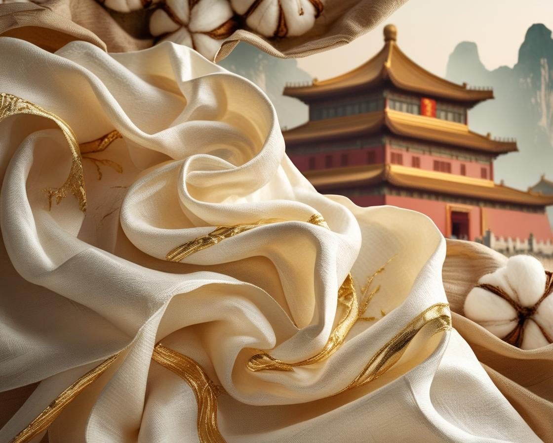 luxurious fabric flowing in elegant waves.