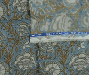 Linen Block Print Fabric 58 Inch Width Medium Weight Linen Natural Base Color Curtains and Drapes Upholstery Art Pillow Covers Tablecloths and Runners Bedding Tote Bag Lampshades Napkins by Fabritual