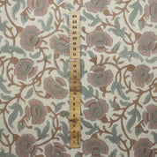 Linen Block Print Fabric Linen Blend 58 Inch Width Light Weight Linen Natural Base Color Curtains and Drapes Upholstery Handmade Art Pillow Covers Tablecloths and Runners Bedding Tote Bag Lampshades Napkins